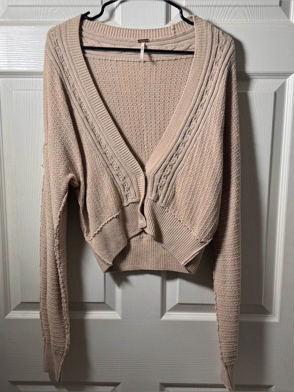 Free People Beige Knit Sweater S